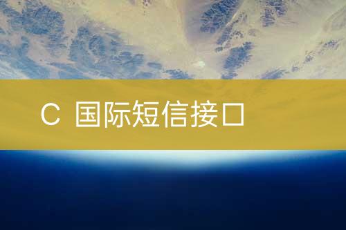 C++國際短信接口