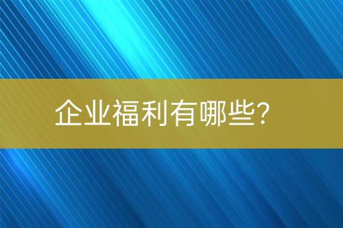 企業(yè)福利有哪些？