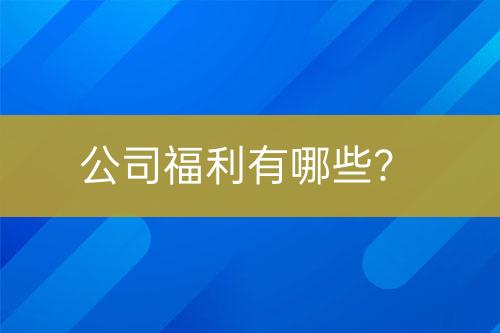 公司福利有哪些？